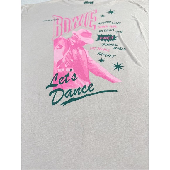David Bowie Let's Dance Graphic Tee NWT 2XL Retro Rock T-Shirt - Picture 5 of 9